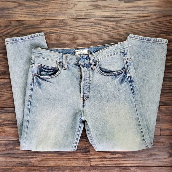 Free People Denim - Free People Vintage Style High Rise Blue Jeans